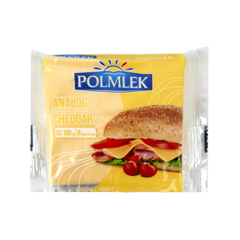 Сир порційний тостовий Polmlek Cheddar (Чеддер), 130 г.