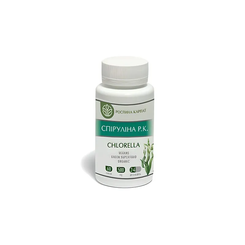 Спіруліна Р.К. CHLORELLA 60крап.