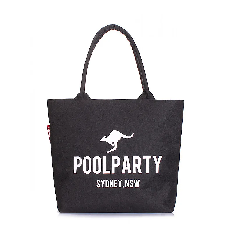 Сумка жіноча POOLPARTY текстильна, чорна (pool-9-oxford-black) 