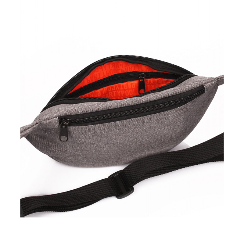 Сумка-бананка POOLPARTY Hip Pack сіра (hippack-grey)  large popup