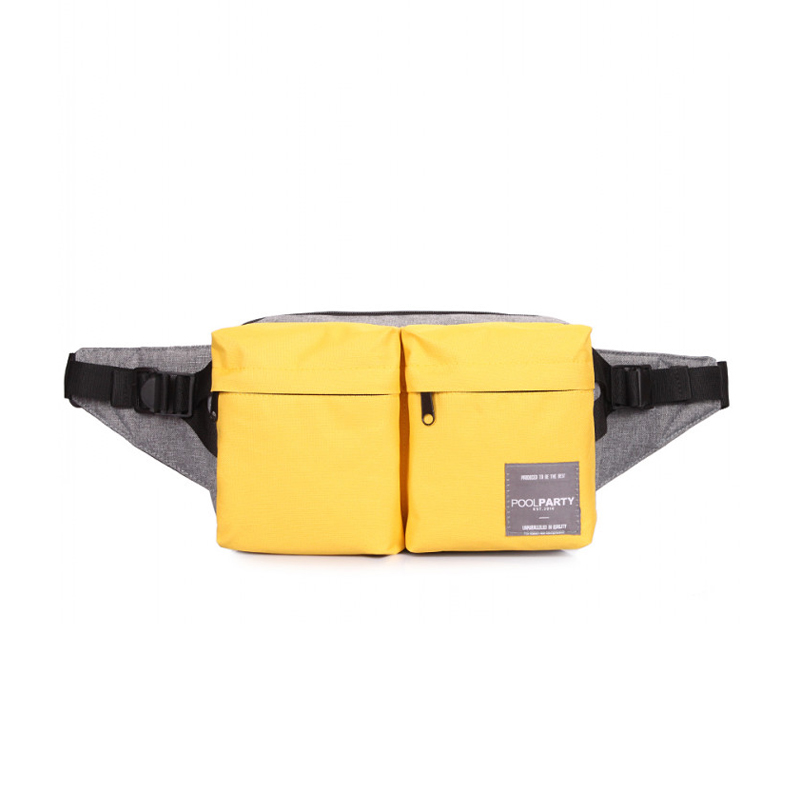 Сумка на пояс POOLPARTY Bumper жовта (bumper-yellow-grey)  large popup