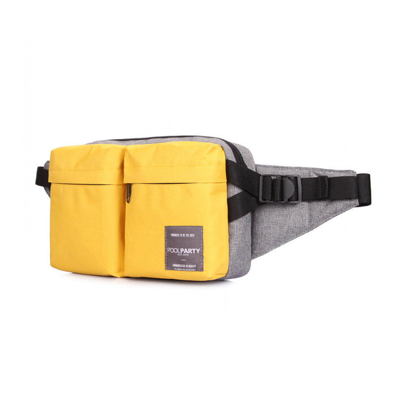 Сумка на пояс POOLPARTY Bumper жовта (bumper-yellow-grey)  large popup