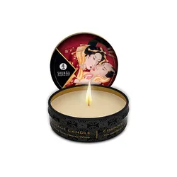 Свічка масажна Shunga MASSAGE CANDLE Sparkling Strawberry Wine, з афродизіаками, 30 мл (1377)