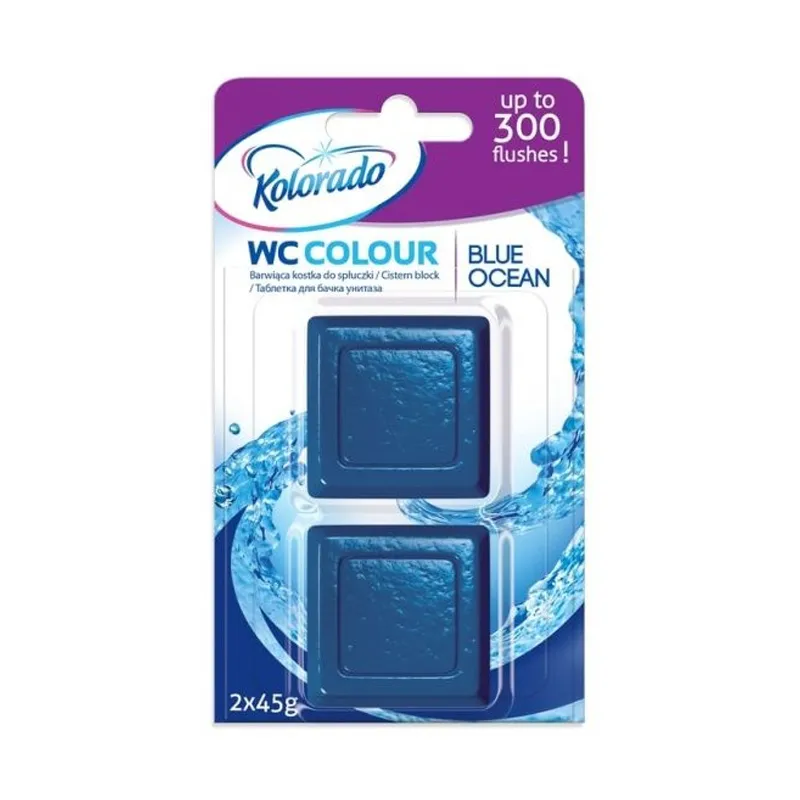 Таблетки Kolorado WC Colour для бачка унітазу, синя, 2*45г (004399)