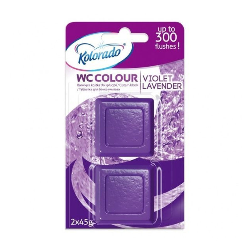 Таблетки Kolorado WC Colour для бачка унітазу, фіолетова, 2*45г (009646) large popup