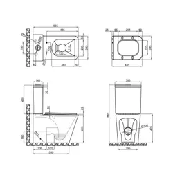 Унітаз Qtap, Tern, компакт, горизонтальний, підлоговий, білий (QT17222093ARW) thumbnail