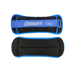 Обтяжувачі EasyFit MYAKI, 2х1кг, синій, сталева гранула (EF-AWTN-100) МП thumbnail mobile