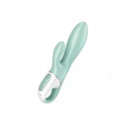 Вібратор Satisfyer Air Pump Bunny 5+ кролик, зелений (397)