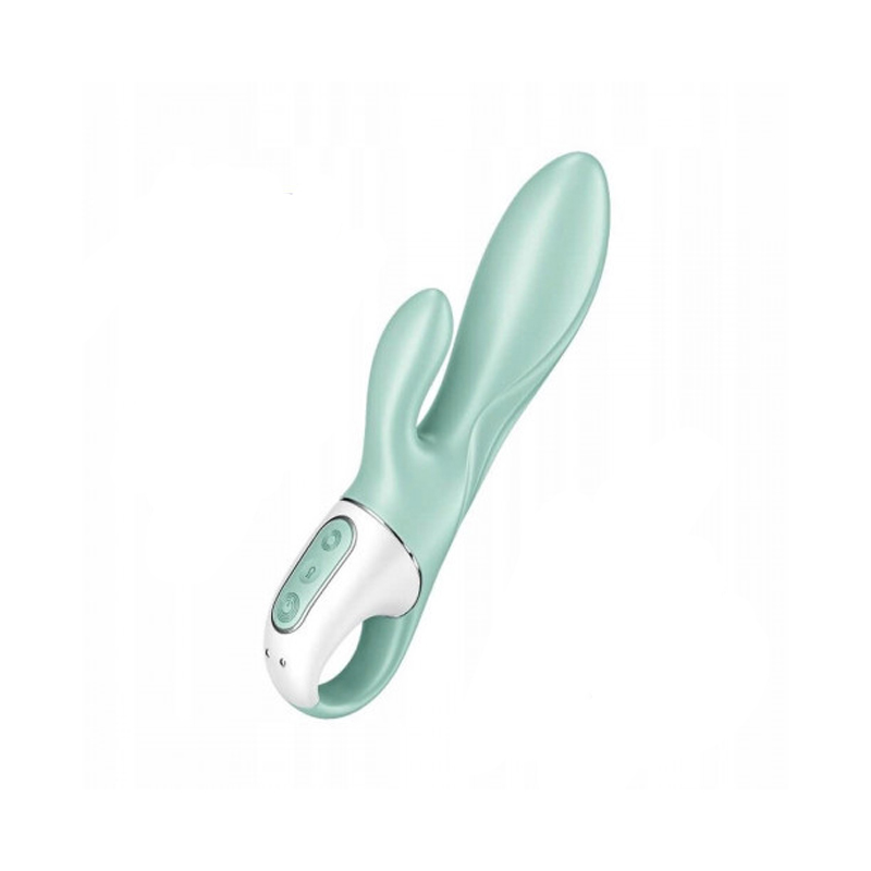 Вібратор Satisfyer Air Pump Bunny 5+ кролик, зелений (397) large popup