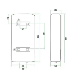 Водонагрівач Thermo Alliance, електричний, плаский, вертикальний, 470х875х285, 50л., (DT50V20GPD2) thumbnail