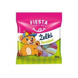 Цукерки желейні кислі Fiesta Zelki Kwasne, 80 г,