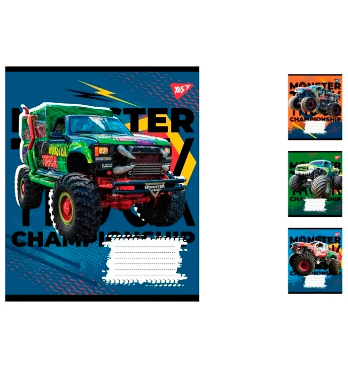 Зошит А5/12 лінія 1В Monster truck championship, зошит учнів. 25 шт. в упаковці (M103447)