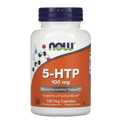 5-гідрокситриптофан, 5-HTP, 100мг, 120капсул, Now Foods