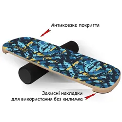 Балансборд SwaeyBoard балансир чорний 10 см валик (ББ19-67)