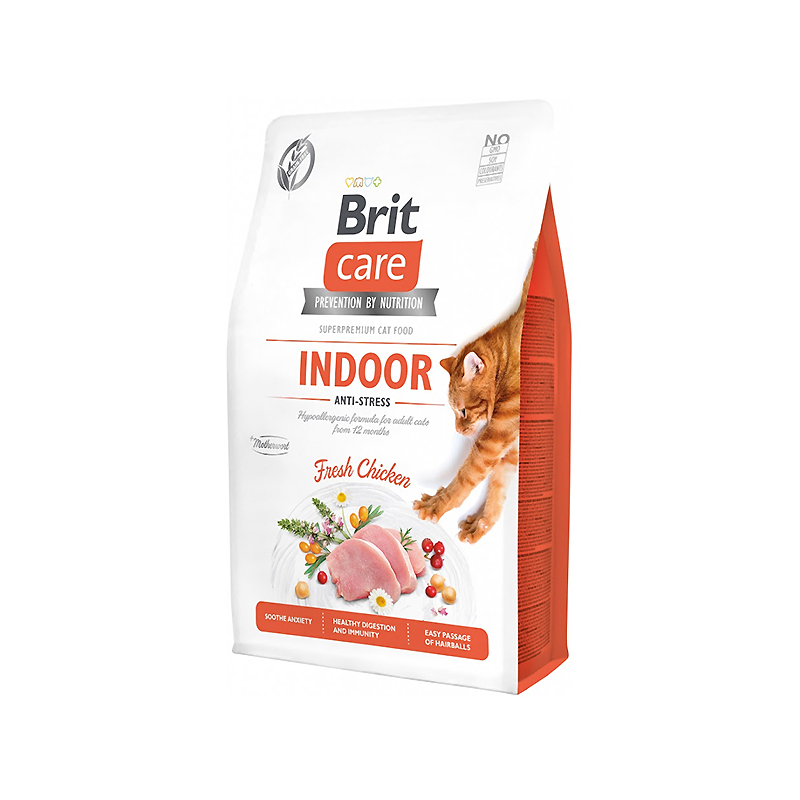 Cухий корм для кішок Brit care cat gf indoor anti-stress 2 кг large popup