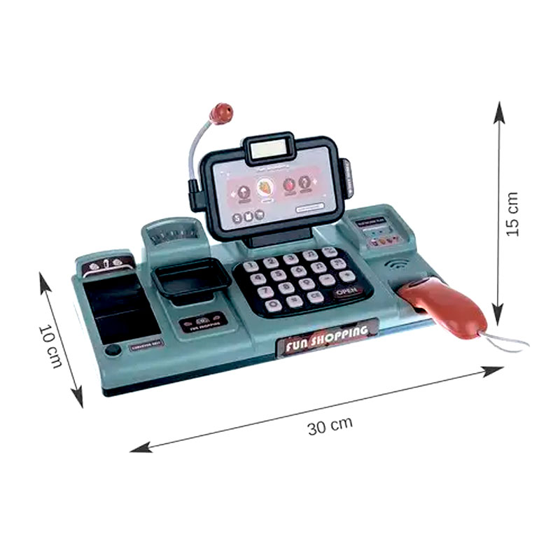 Дитячий касовий апарат, магазин іграшок, овочі, продукти, гроші large popup