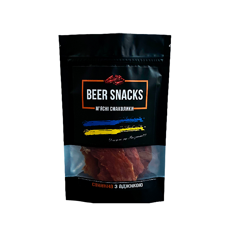 Джерки свинячі Beer Snacks  з аджикою 100г large popup