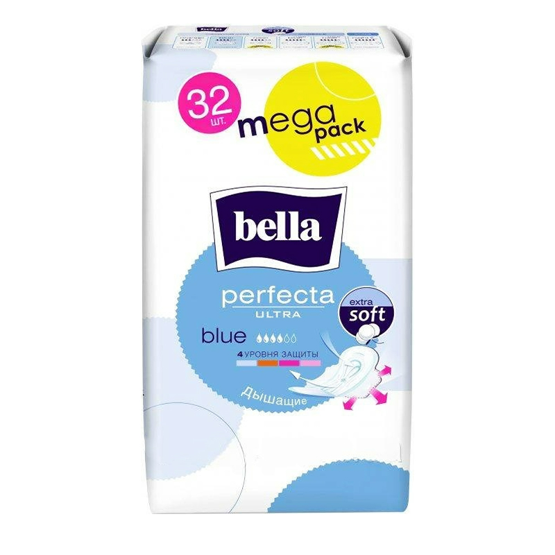 Гігієнічні прокладки Bella Perfecta Ultra Blue 4 краплі 32 шт large popup