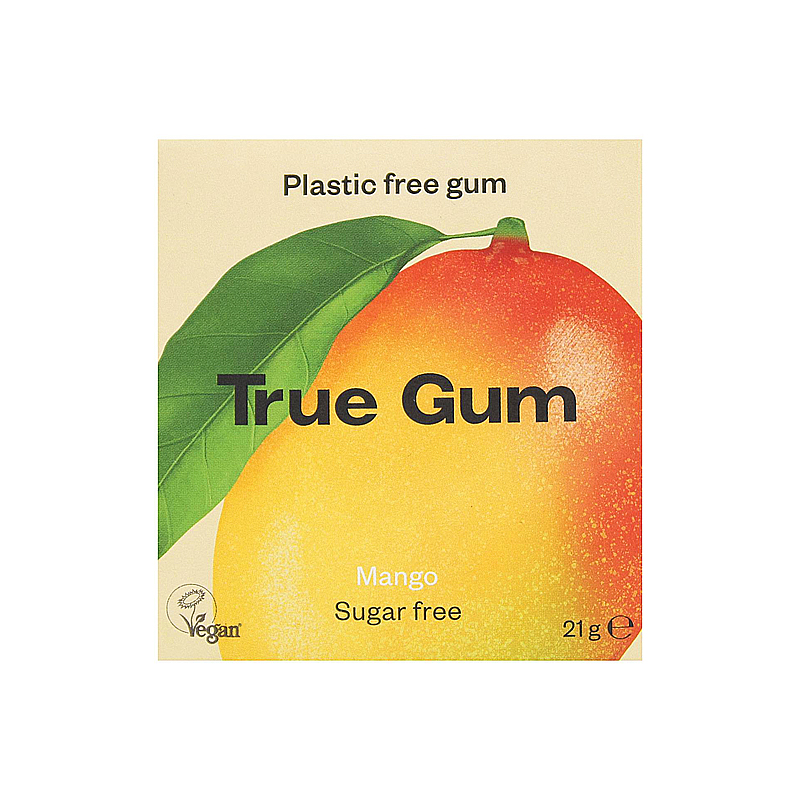 Гумка True Gum жувальна без цукру зі смаком манго, 21 г. large popup