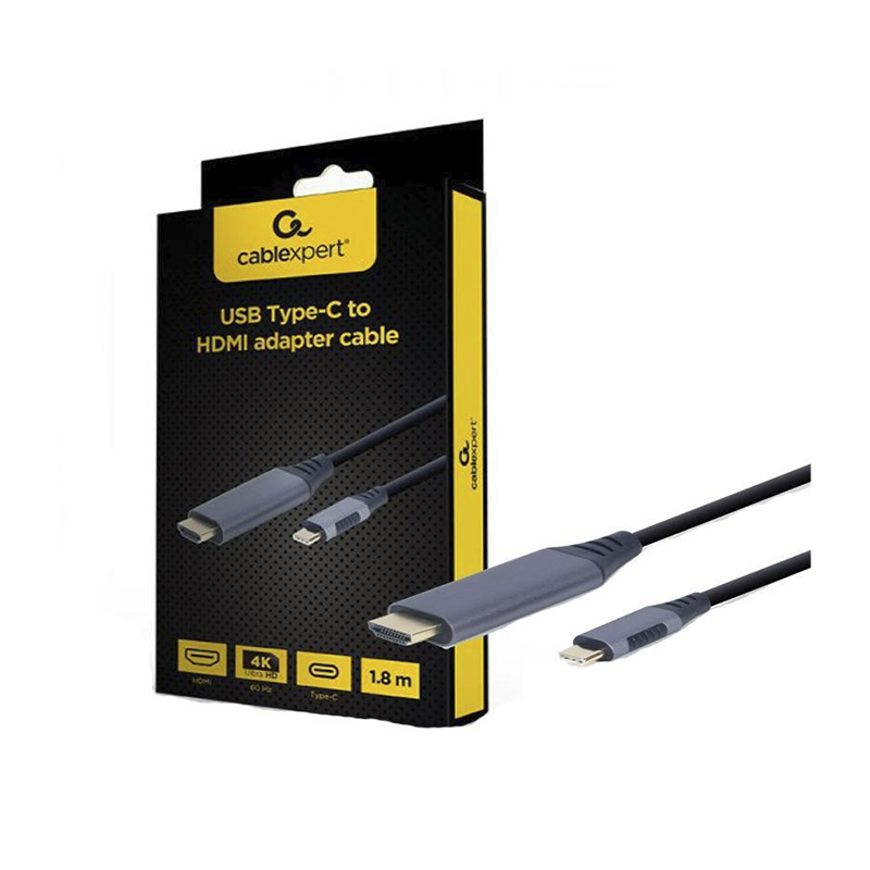 Кабель Cablexpert CC-USB3C-HDMI-01-6  USB 3.0 Type-C  / HDMI-A, 4K 60Гц, 1.8м large popup