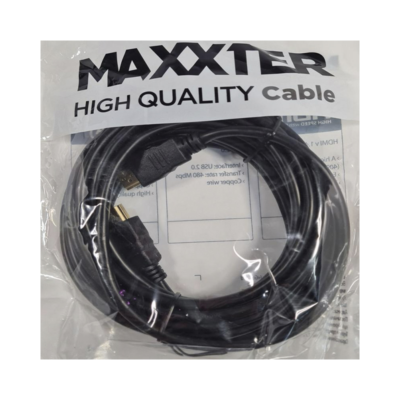 Кабель Maxxter HDMI-HDMI    4,5m   ver1.4 , black large popup