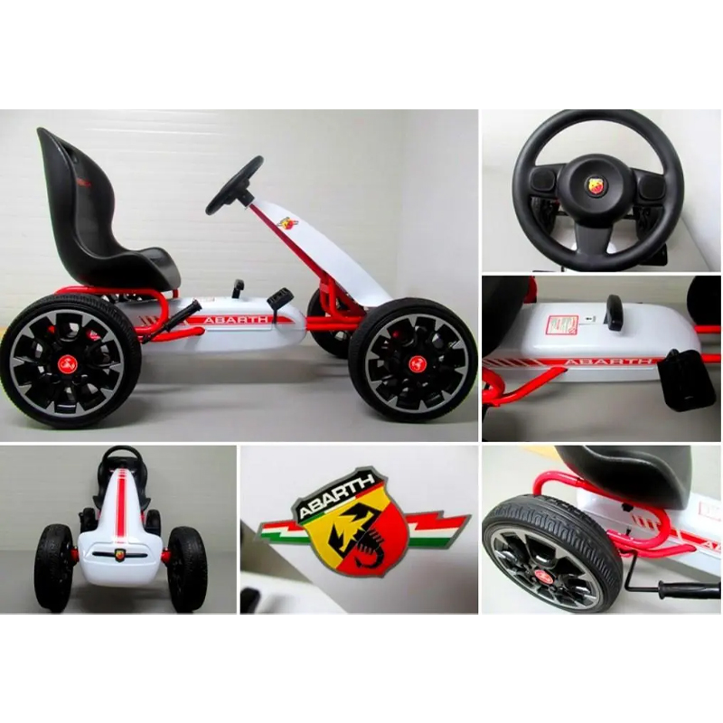 Картинг педальний GOKART, гокарт,  ABARTH WHITE  G Білий (ABARTH) large popup