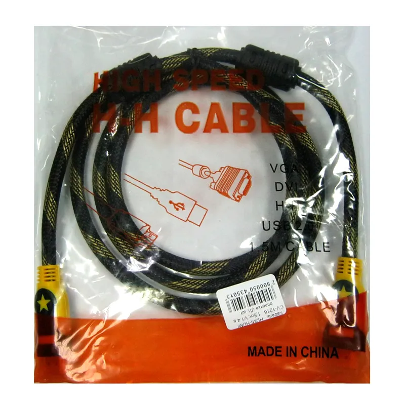 Кабель HDMI-HDMI 1,5 м; V1.4 в обплетенні