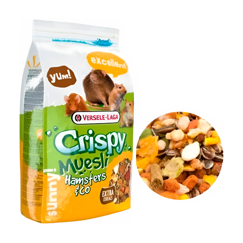 Корм для дрібних гризунів Versele-Laga «Crispy Muesli Hamsters &amp; Co»,від 0.1 кг large popup