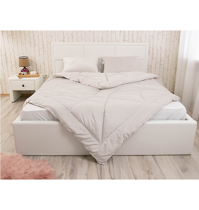 Ковдра Руно, 200х220 велюрова силіконова (322.55_Soft Pearl) large popup