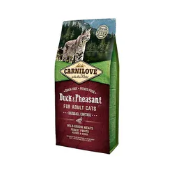 Carnilove Cat Duck & Pheasant Hairball Control для виведення шерстяних грудочок, качка та фазан, 2 к