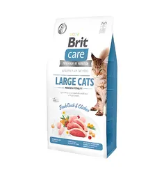 Корм для котів великих порід BRIT CARE CAT GRAIN FREE LARGE CATS, 2 кг.