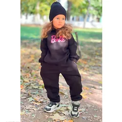 Костюм Барбі TM Fashion Kids футер чорний, р.104-110 thumbnail mobile