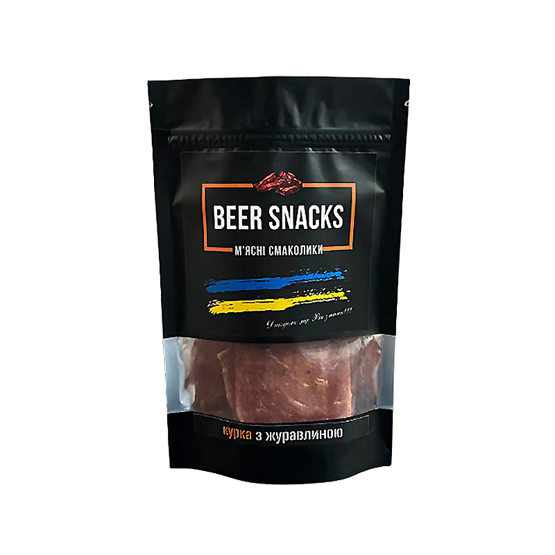 Курячі джерки Beer Snacks з журавлиною 100г large popup