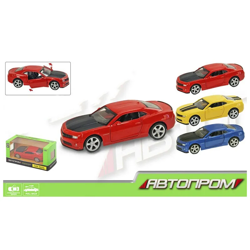 Машина метал., &quot;Автопром&quot;, 1:43 Chevrolet Camaro SS, відкр.двері, в кор. 14,5*6,5*7см  (4346)