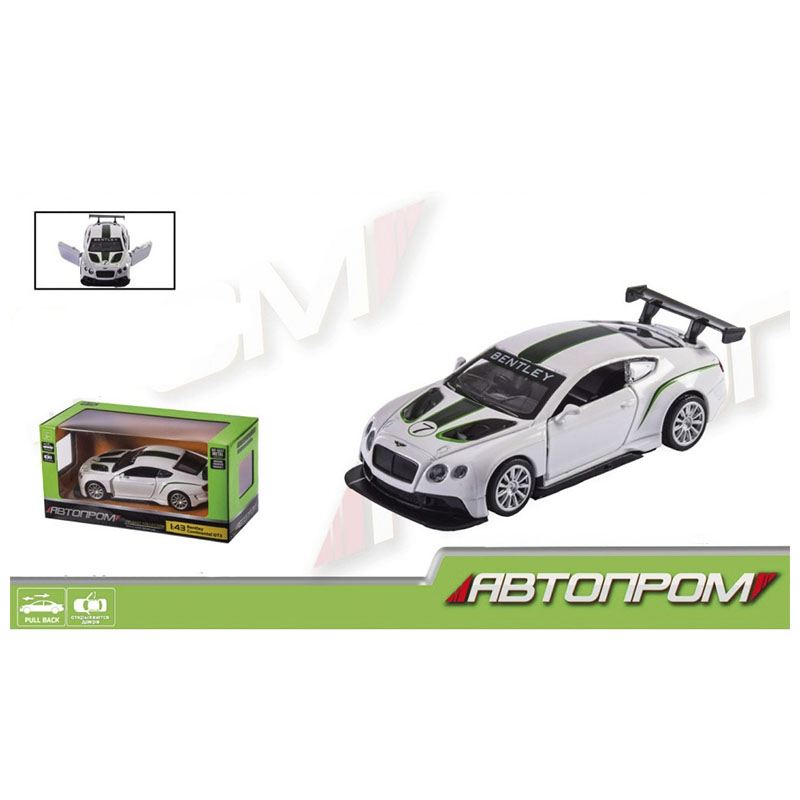 Машина метал., &quot;Автопром&quot;, 1:43 Bentley Continental GT3, відкр.двері, в кор. 14,5*6,5*7см  (4345) large popup