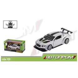 Машина метал., "Автопром", 1:43 Bentley Continental GT3, відкр.двері, в кор. 14,5*6,5*7см  (4345)