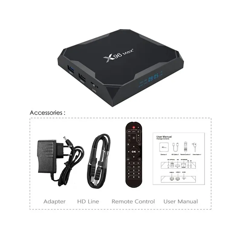 Медіаплеєр Android TV BOX X96 Max +  4Gb/32Gb  с Wi-Fi , 8K