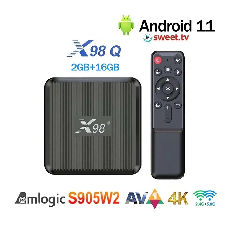 Медіаплеєр Android TV BOX X98Q  2Gb/16Gb  с Wi-Fi  2.4G, 4K