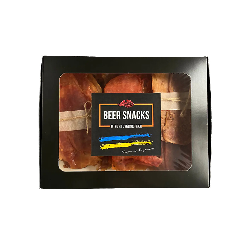 Набір-бокс м&#039;ясних снеків із курки Beer Snacks курячий ринг 600 г. large popup