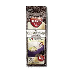 Напій кавовий розчинна кава капучіно зі смаком карамелі Hearts Cappuccino Karamell 1 кг