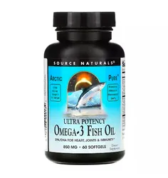 Омега 850мг, 60капсул, Source naturals