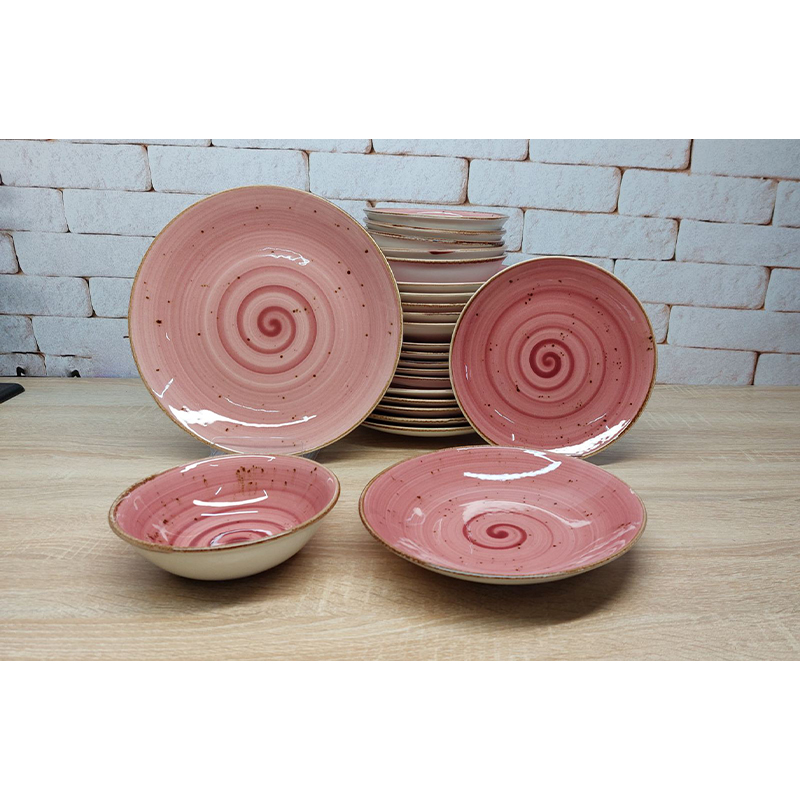 Порцеляновий сервіз TULU SPIRAL PINK 24 предмета (DN24-SPIRAL PINK) large popup