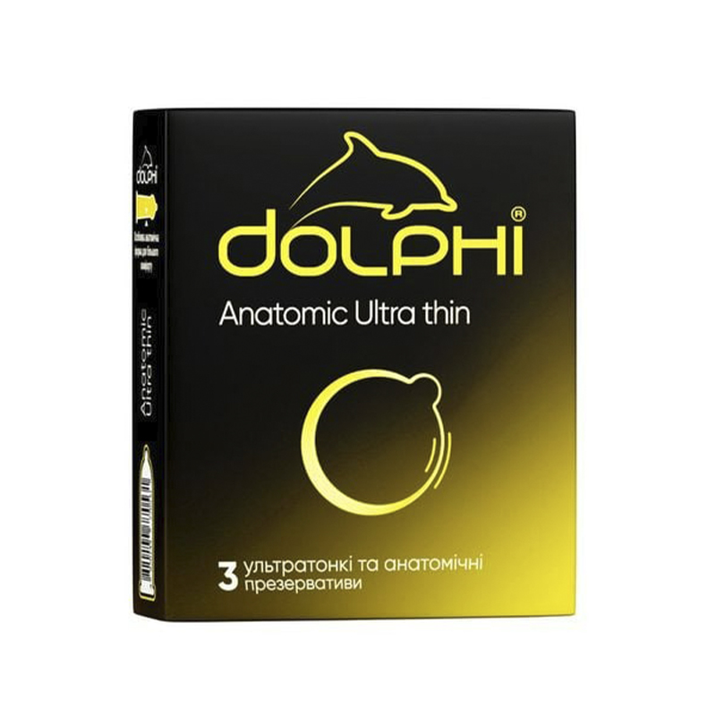 Презервативи DOLPHI Анатомічні надтонкі, 3шт large popup