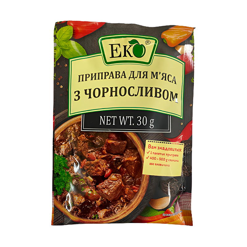 Приправа ЕКО для М&#039;ЯСА з ЧОРНОСЛИВОМ, 30 г. large popup