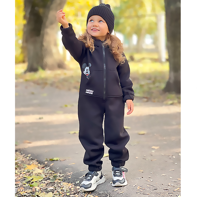 Ромпер комбінезон TM Fashion Kids футер чорний, р.104-110 large popup