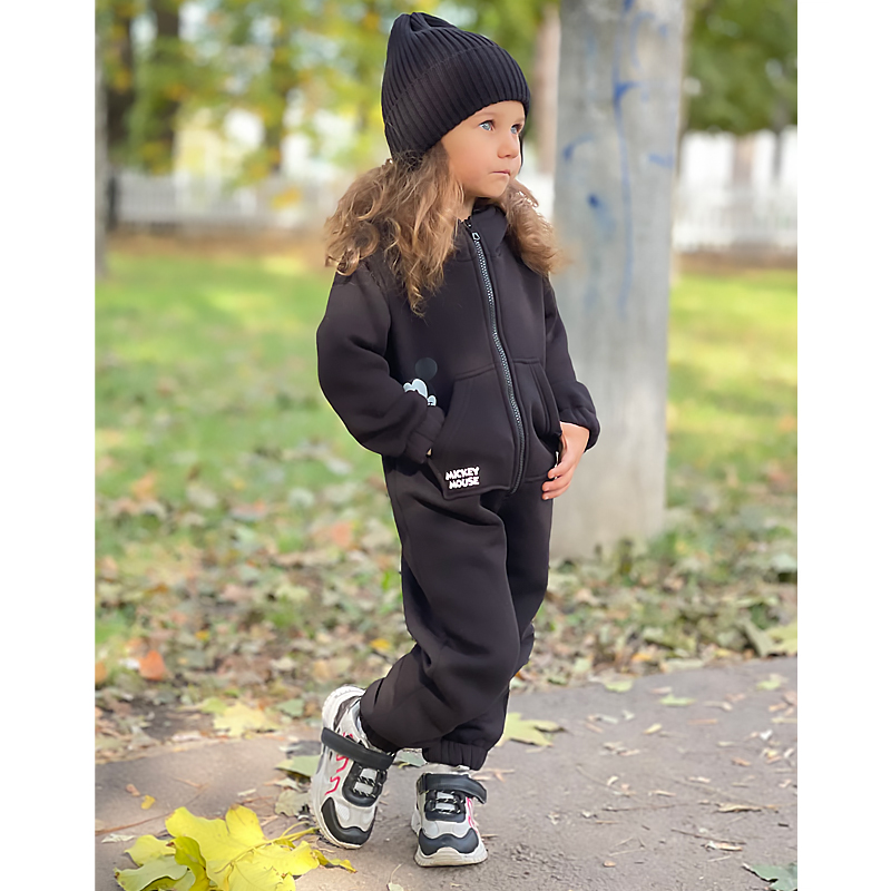 Ромпер комбінезон TM Fashion Kids футер чорний, р.104-110 large popup