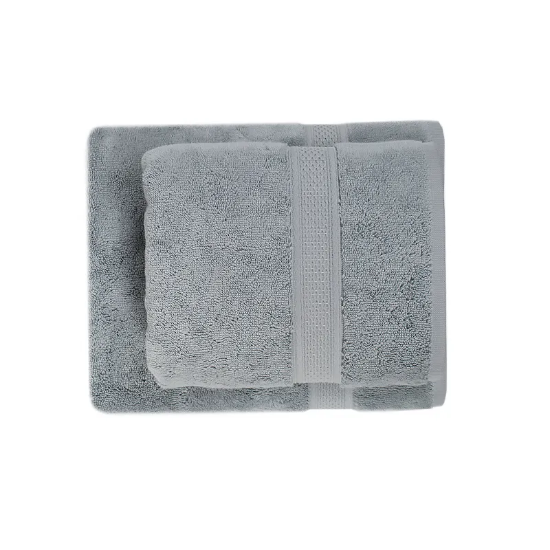 Рушник махровий Lotus Home - Grand soft twist grey сірий 50*90