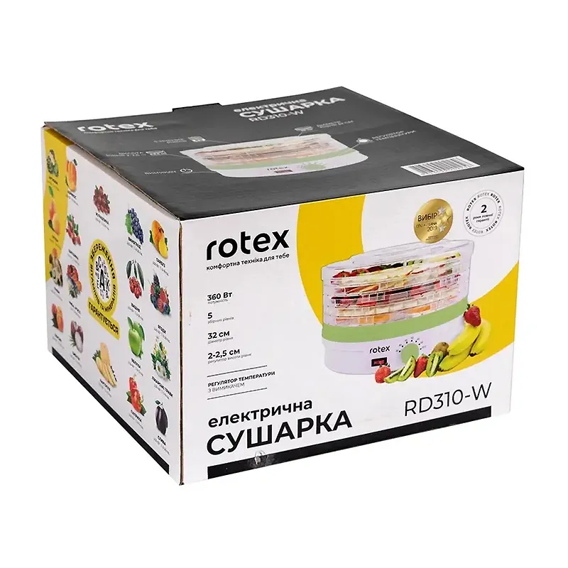 Сушарка для фруктів Rotex RD310W