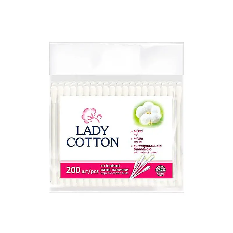 Ватні палички Lady Cotton, 200шт (06918)