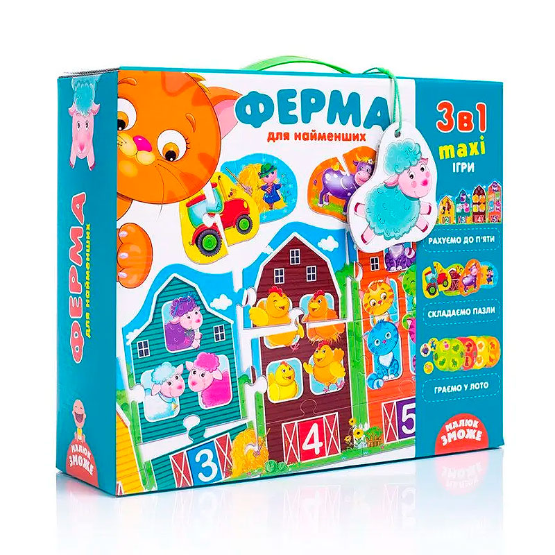 Великий розвиваючий набір 3 в 1 &#039;Ферма&#039; (укр) (VT2901-03) large popup